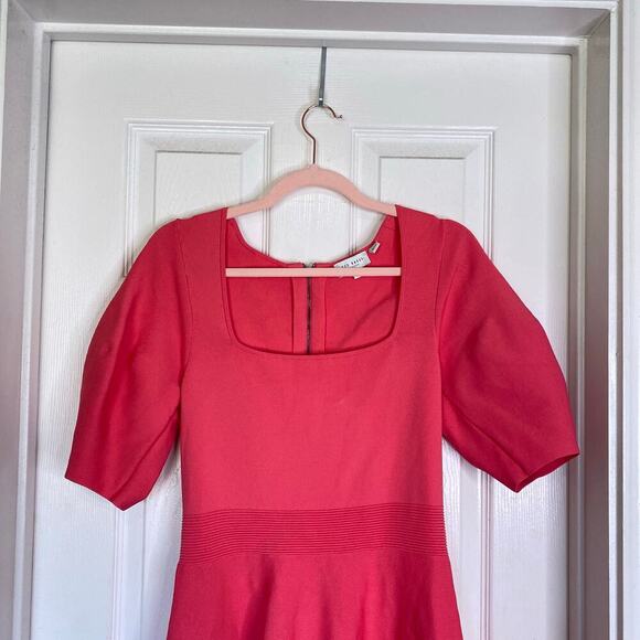 TED BAKER London Hayliy Dress Puff Sleeve Knit Skater Pink TB Size 3 US 8 - Picture 5 of 10